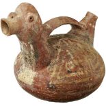 Keramik-Bodenfund Mittelamerika. Keramik mit Resten von Bemalung. Höhe 20.5 cm