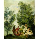 von Dier Erhard Amadeus 1893 Wien - 1969 Klosterneuburg "Überraschende Picnic-Besucher". Oel auf