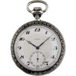 Taschenuhr "Aarau 1924" Zenith für das Eidgenössische Schützenfest Aarau 1924. Silbergehäuse mit