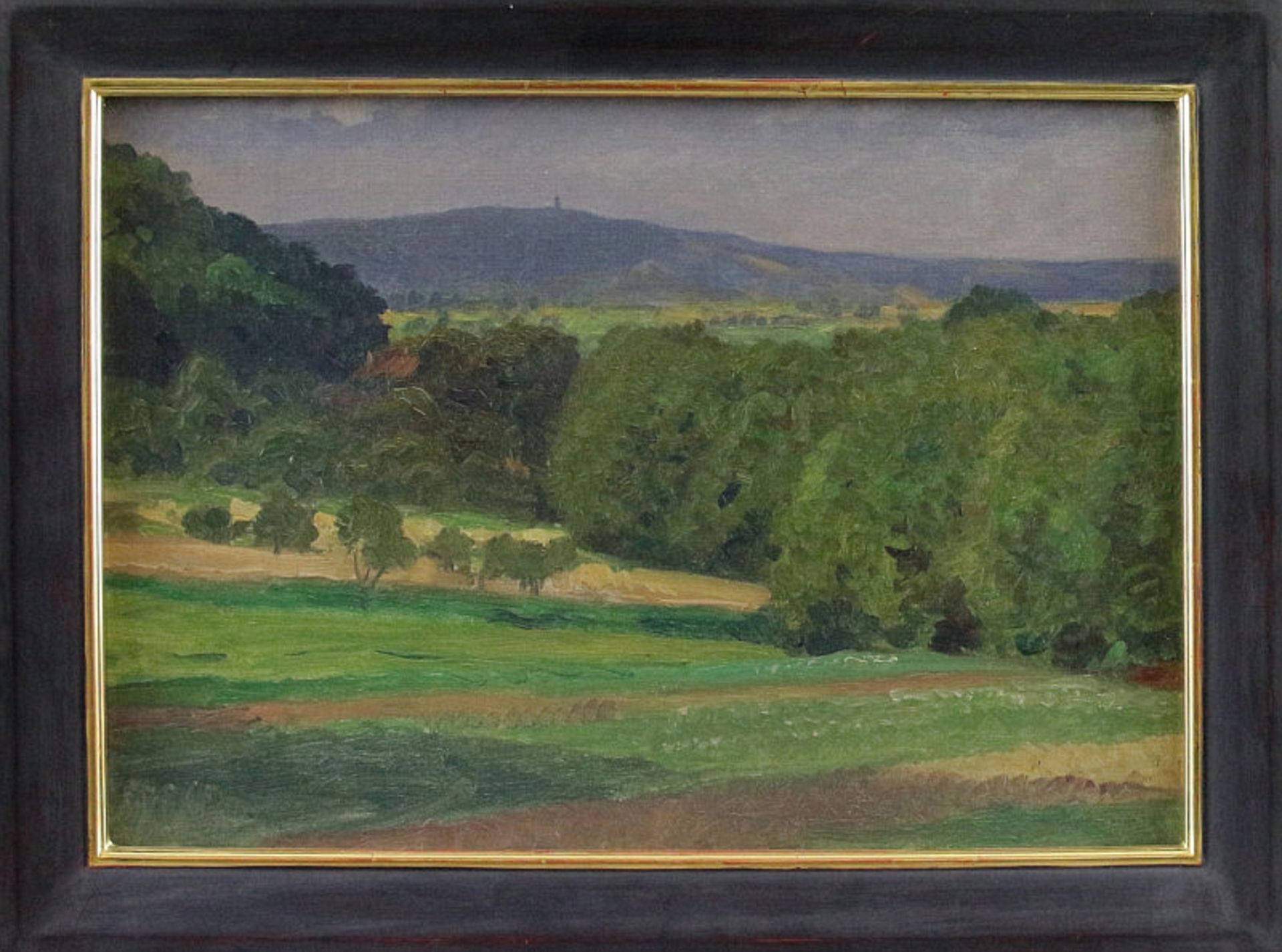Walter Voltmer (1884 - 1972) - Öl auf Leinwand, "Blick auf den Brocken im Harz" unsigniert,