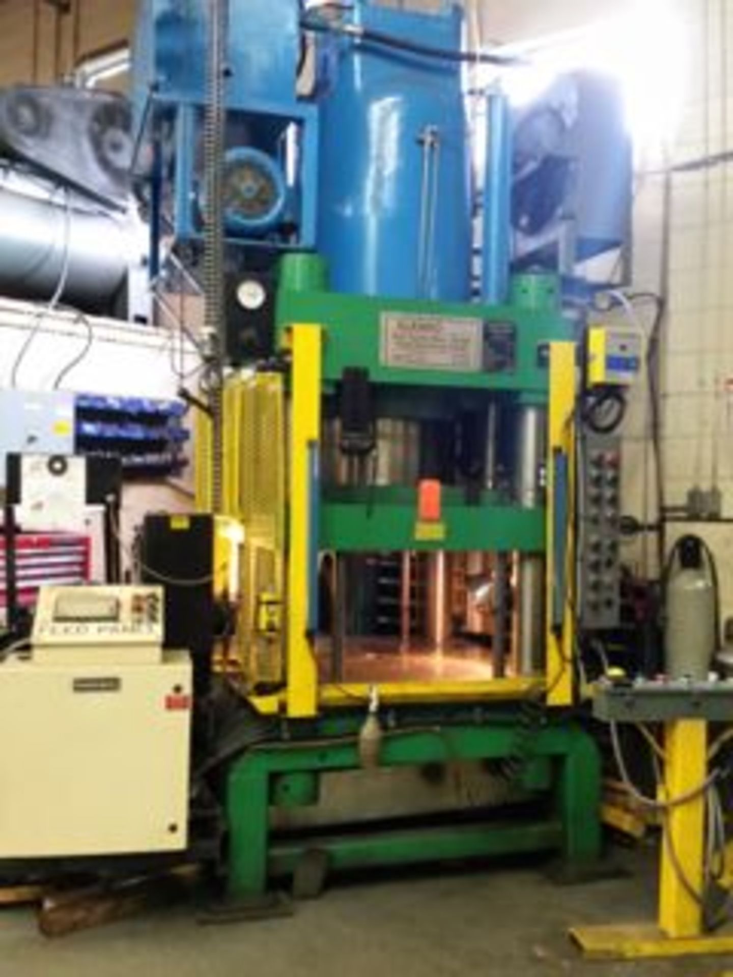 Cincinatti Hydraulic press new hydraulics separate oil filtration new electrics PLC control safety