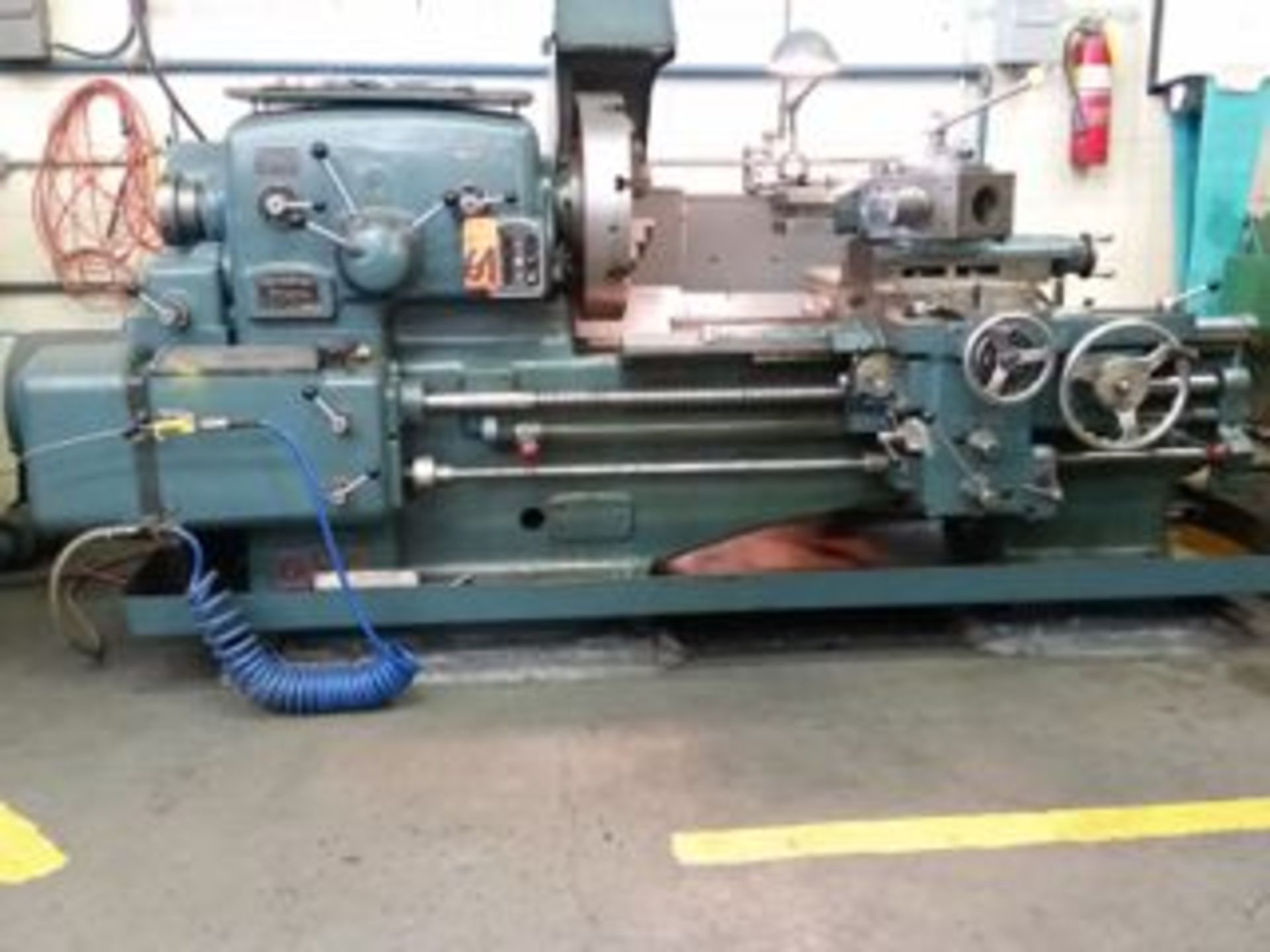 Dean Smith & Grace Turret Lathe 3-1/2" spindle bore 22"- 4-jaw chuck 24" swing coolant and full