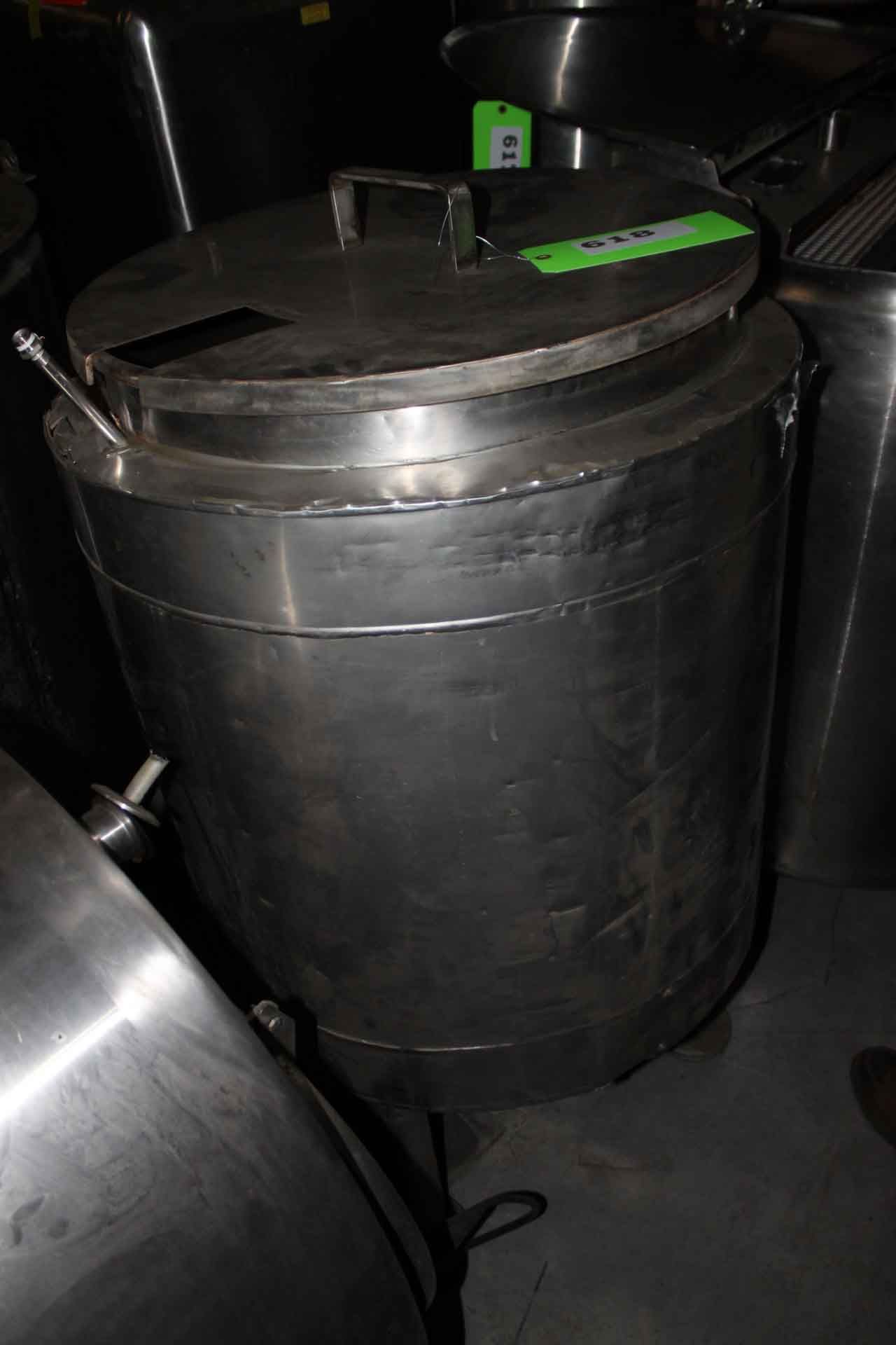 SS Insulated Tank,   Removable Lip/Lid?   51"h from floor x 30" Diam - 150 Gallons