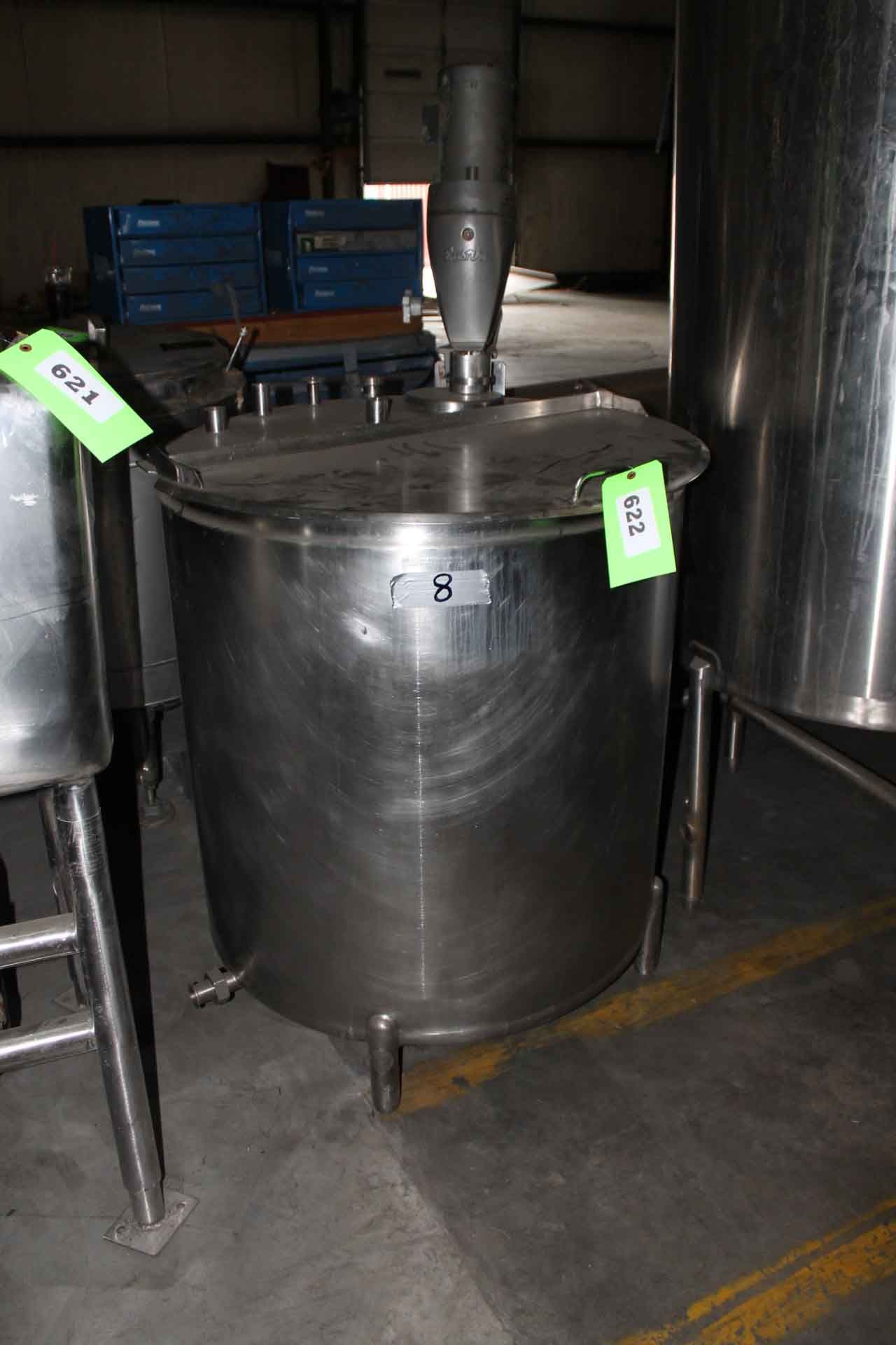 SS Mixing Tank- Comes with agitator,  No Jacket,   5 Inlets Various sizes,   Agitator Portal,