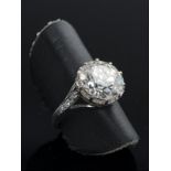 Anillo Solitario de 4,5 Qt talla europea, pureza SI color N y peso estimado de 4,70 Qt.   Precio