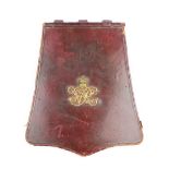 A Victorian Indian Army Officer’s Sabretache, the burgundy leather covered body applied with an