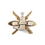 Sweetheart Brooches: The Sultan of Oman’s Armed Forces, composed from 9ct gold and white metal,