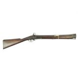 An Indian flintlock Blunderbuss, 21inch two-stage barrel with large flared muzzle, border engraved