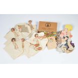 Reserve: 30 EUR    Bundle Poetry Pictures + Dress-up Dolls out of paperboard, C 1-2    Konvolut