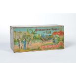 Reserve: 120 EUR    Russian Biscuit Tin "Biscuit's Francais", around 1905, paint d., rusty, C 2