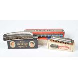 Hohner, Blues harp, W.-Germany, function ok., box C 1-2/2-, C 1-2    Hohner, 3 x Mundharmonica, W.-