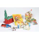 Reserve: 30 EUR    Bundle Toys, W.-Germany, tin/plastic, part. paint d., C 1-/2-    Konvolut