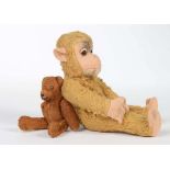 Reserve: 20 EUR    Bundle Monkey + Bear, Germany ?, felt slightly titterd, otherwise good condition,