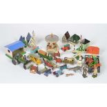 Reserve: 40 EUR    Bundle Erzgebirge a.o., Houses, Church, Carousel, Animals, Figures, etc. out of