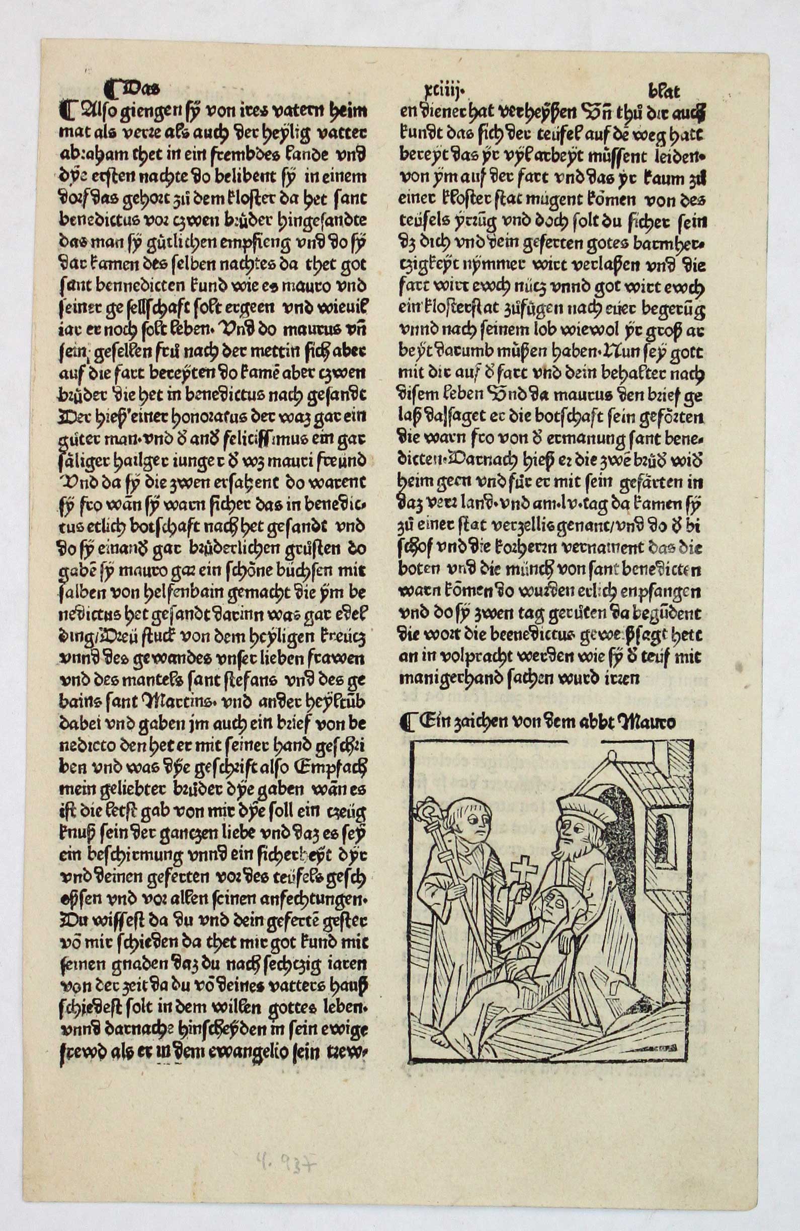 Heiligenleben. 5 Bl. mit Darstellungen von Heiligen. Holzschnitte aus Heiligenleben (3) u. - Image 4 of 4
