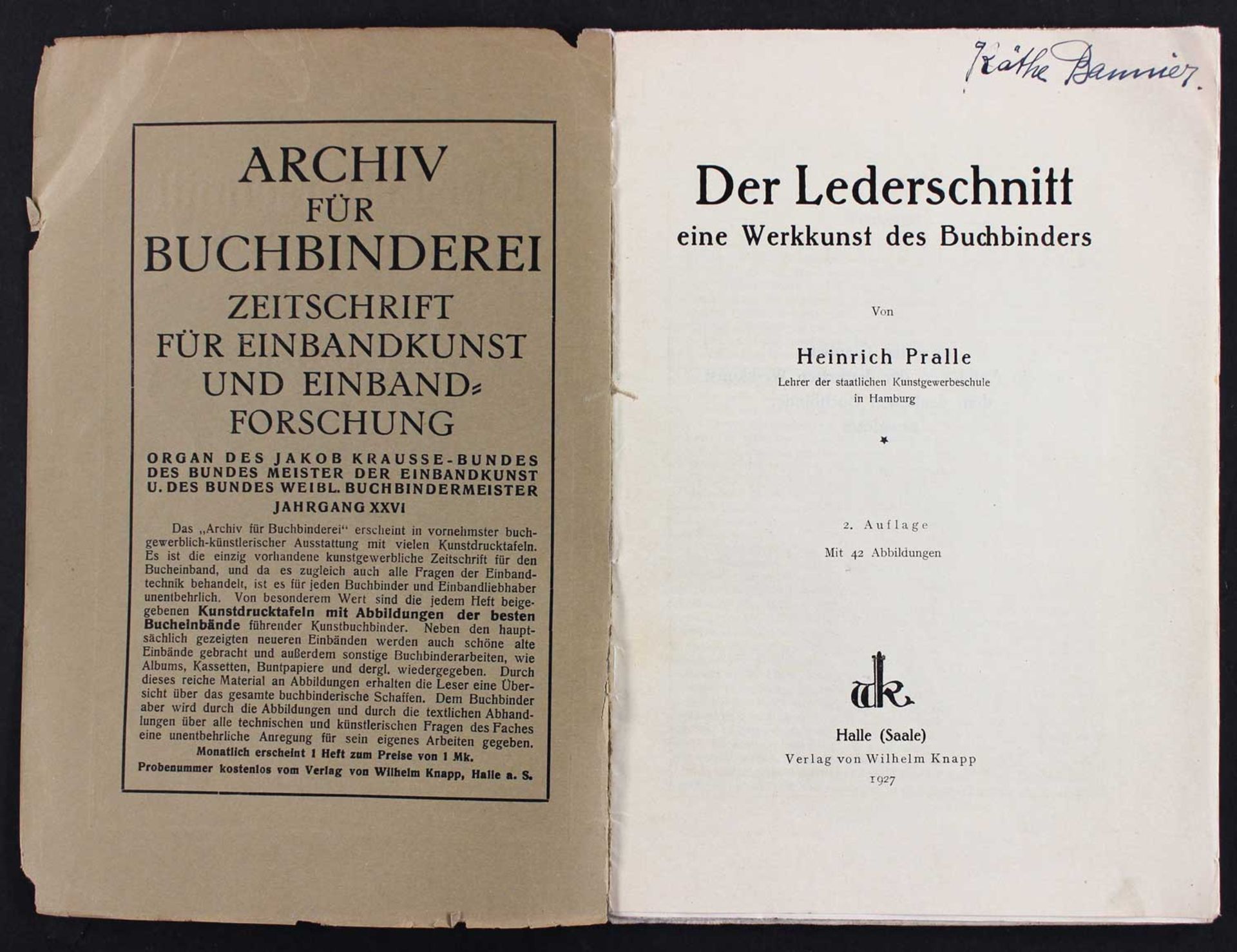 Adam,P. Die Kunst des Blinddrucks, der Handvergoldung und der Ledermosaik. Lpz. u. Wien, Ottmann - Bild 9 aus 10