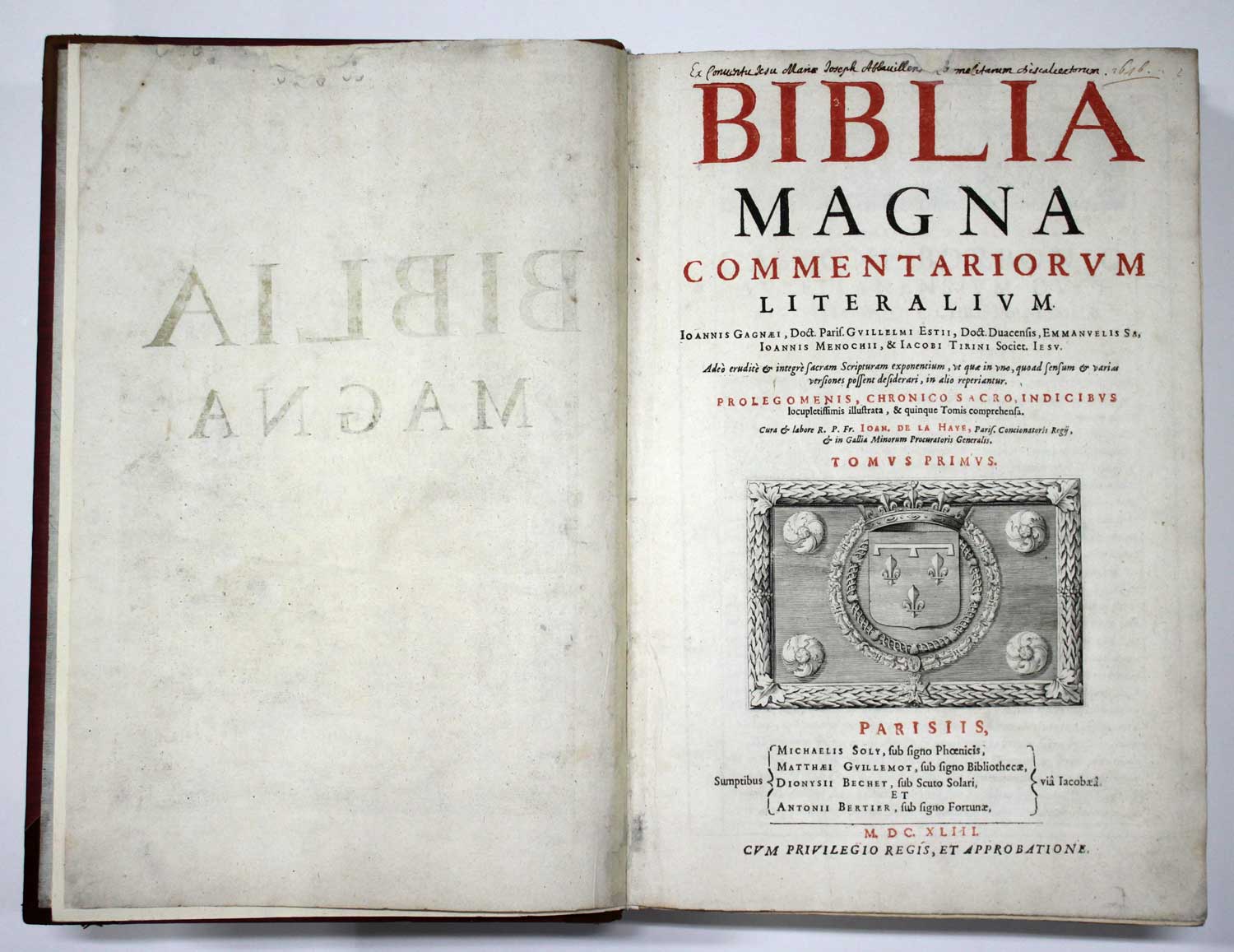 Biblia magna commentariorum literalium Joannis Ganaei, Guillelmi Estii, Emmanuelis Sa, Ioannis - Image 7 of 11