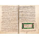 Koran. Coran Manuscrit maghrébin de la fin du XIXème ou début XXème siècle de 192 feuillets, à l'