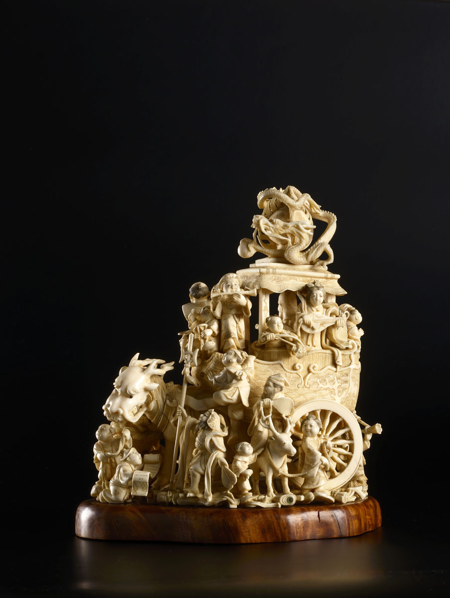 ? AN IVORY OKIMONO OF DASHI WITH SEVEN GODS OF GOOD FORTUNE
Japan, Meiji period (1868-1912). - Image 2 of 5