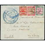 Egypt and Sudan - 1914 (Jan 19) Ligue Nationale Aerrienne cover addressed in Pourpe's handwriting to