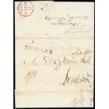 Other Ports - Marazion. 1814 Entire letter from Coruna to London with manuscript "ship letter"