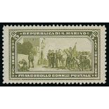 - San Marino. 1932 50th Anniversary of the Death of Garibaldi 10c - 5L set of eight mounted mint.