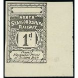 Railways - North Staffordshire Railway. 1875 1d (2), 2d (2), 3d and 4d (Ewen 1/3, the 4d