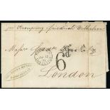 Ship and India Letters - 1871 Stampless entire letter from Barranquilla to London endorsed "pr