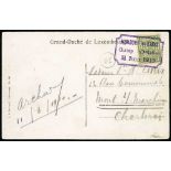 Luxembourg - 1910 (June 11) Picture postcard to Belgium with 5c cancelled superb boxed "MONDORF-