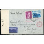 World War Two, 1939-45 - Undercover Mail - Thomas Cook. 1941 Covers from Jewish senders in Germany