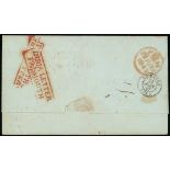 Ship and India Letters - India Letter / Ship Letter Error. 1847 Entire from Rio Grante, Brazil, to