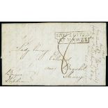 Other Ports - St Mawes. 1841 Entire letter from Jamaica to Surrey per "Barque Sophia" with a