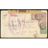 Anglo-Boer War, 1899-1902 - Diyatalawa. 1901-02 Registered covers (2) and an address label from a