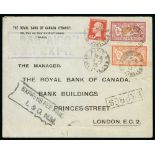 Travelling Post Offices - 1909 and 1925 Express covers from Paris to London, the first franked 55c