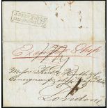 Ship Letters, India Letters & Mobile Boxes - 1840 and 1849 Consignees letters to London both only