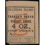 Railways - Caledonian Railway. The collection in a stockbook with Newspaper Parcel Dundee and