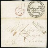 Ship Letters, India Letters & Mobile Boxes - 1823 Entire letter from Batavia to London "P.