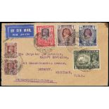 - 1940-57 Mainly KGVI covers including 1941 8r10a clipper rate to USA bearing 1a pair, 8a, 1r, 2r