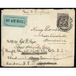 1921-26 R.A.F Baghdad-Cairo Air Service - 1921 (Dec 28) Cover from Richmond to Basra and