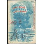 Great Britain - 1903 (Aug 29) Second Lifeboat Saturday Balloon Post card depicting a balloon