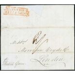 Ship Letters, India Letters & Mobile Boxes - 1839 Entire letters from Boston or New York both