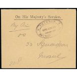 R.A.F Official Postal Services, 1923-37 - 1923 (Oct 16) Stampless O.H.M.S cover to "O.C 55 Squadron,