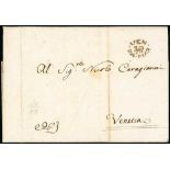 Prestamp Mail - 1718 (Aug 26/Oct 20) Entire letter from L. Ballatini and Gio Garmogliesi, written in