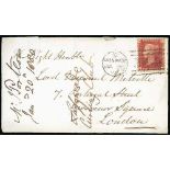 Other Stamps - 1880 Cover to London bearing 1d red plate 225 tied by Lasswade 344 duplex. S.G. £