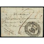 ﻿Napoleonic War - Prisoner of War Mail - Chatham - The "Brunswick". 1813 (Oct 10) Similar small