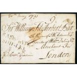 Ship Letters, India Letters & Mobile Boxes - 1791 Entire letter from Barbados to London "p. Capt