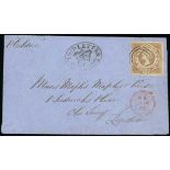 Ship Letters, India Letters & Mobile Boxes - 1859 (Sep 30) Cover from Sydney to London "p.