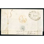 Ship Letters, India Letters & Mobile Boxes - 1841 Entire letter from Montevideo to London "p.