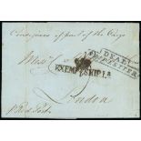 Ship Letters, India Letters & Mobile Boxes - 1841 Entire letter from Porto to London "p. Red