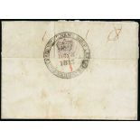 Ship Letters, India Letters & Mobile Boxes - 1815 Entire from London to Bordeaux with superb "POST